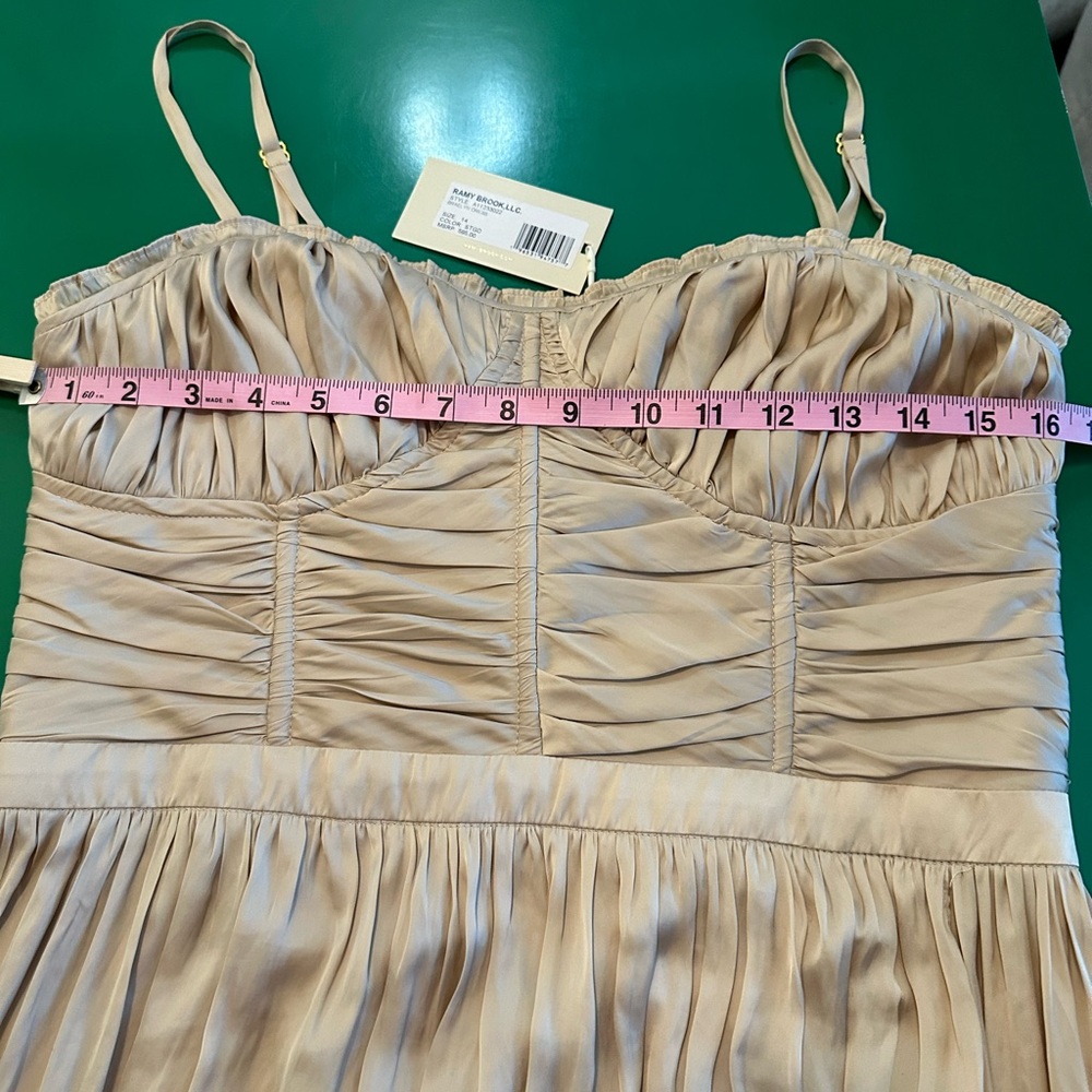 NWT Ramy Brook Beige Ruffled Maxi Dress - Picture 10 of 14